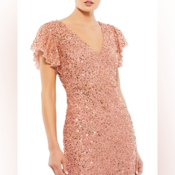 Mac Duggal Sequins Trumpet Dress - Picture 3 of 6